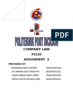 Company Law: P3120 Assignment 2