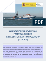 Orientaciones Preventivas Frente Al COVID-19 en El Sector Marítimo-Pesquero