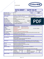 Valve Data Sheet - Gate Valve: Colves Fluid Control S.R.L