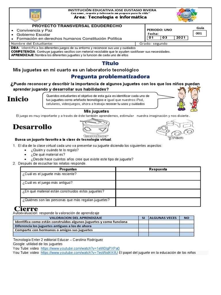 Guia de Aprendizaje Tecnologia e Informatica Grado 2° 2021 | PDF ...