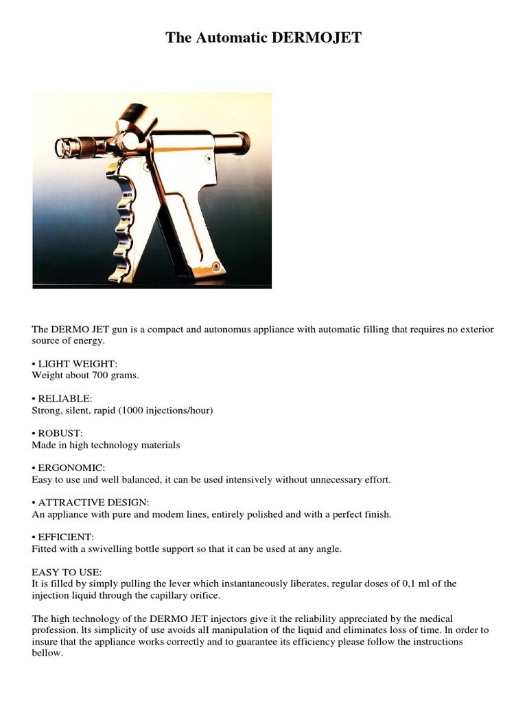 Dermojet Injector: Efficient Injection Guide | PDF