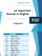 Sound in English Vowels