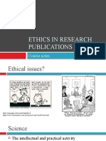 Ethics in Research Publications: Course Notes