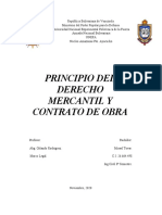 Principio Del Derecho Mercantil y Contrato de Obra