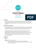 Canva Workshop One Introduction