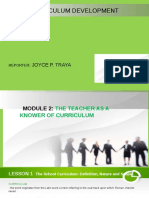 Curriculum Development:: Joyce P. Traya