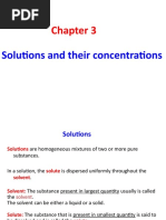 Solutions and Their Concentrations