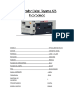 Generador Diésel Toyama ATS Incorporado
