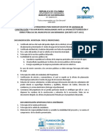 Documentacion Solicitada Licencias de Construccion