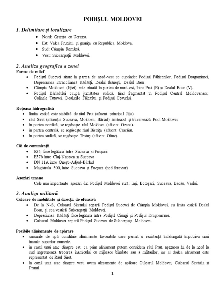 Podisul Moldovei | PDF