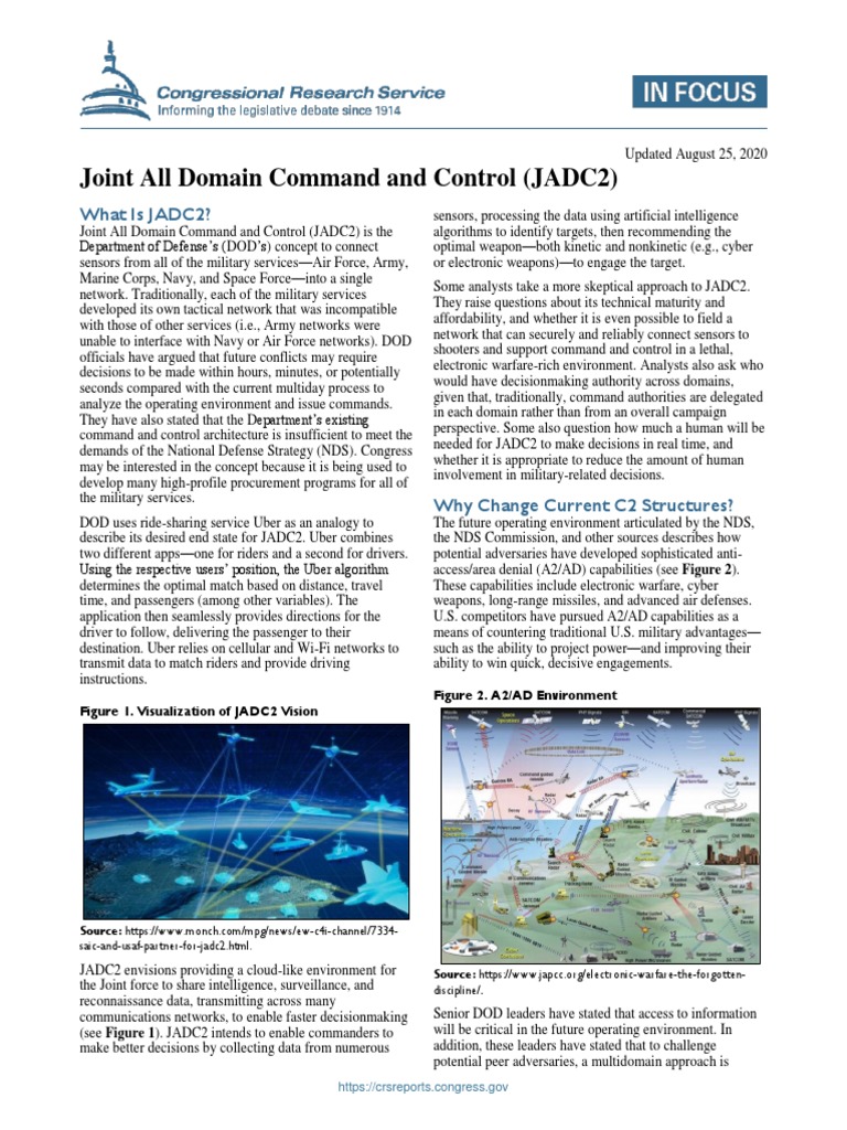 Joint All Domain Command and Control (JADC2) PDF Congressional