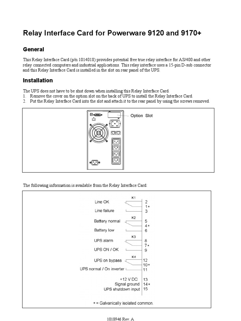 PW9120 Relay Interface Card Manual | PDF | Electrical Connector | Relay