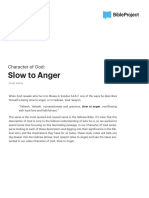 Slow To Anger - Study Notes - Final