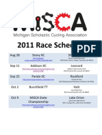 MiSCA 2011 Race Schedule
