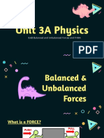 Unit 3A Physics: 8.6B Balanced and Unbalanced Forces and F MA