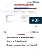 Genomes With Ensembl