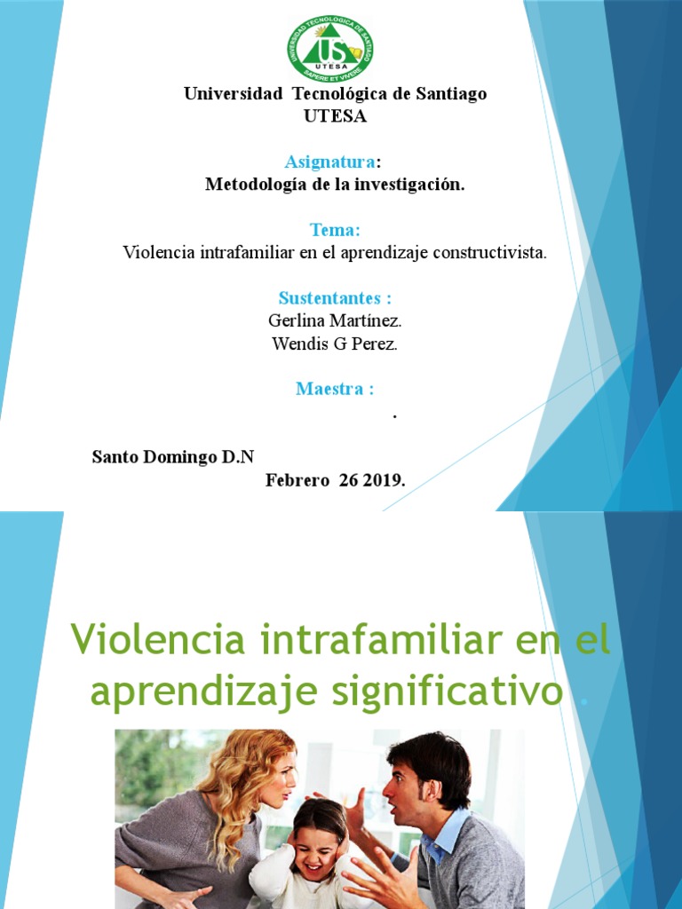 Impacto de la Violencia Intrafamiliar en el Aprendizaje | PDF ...