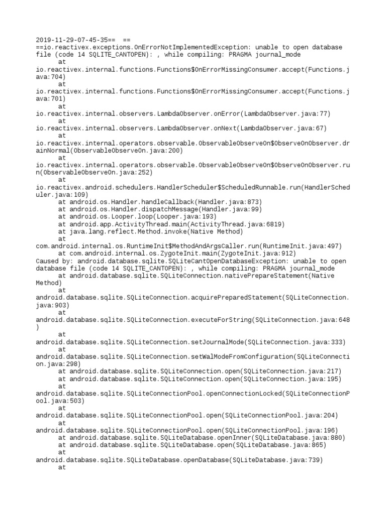 3.9.1 Crash 2019 11 29 07 45 35 1575009935671 | PDF | Java (Programming ...