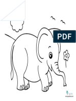 Elefante Dibujos Colorear 1
