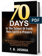 70 Días en La Escuela de Fe, Espíritu Santo y Oraciones TB Joshua