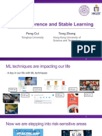 Causal Inference and Stable Learning: Peng Cui Tong Zhang