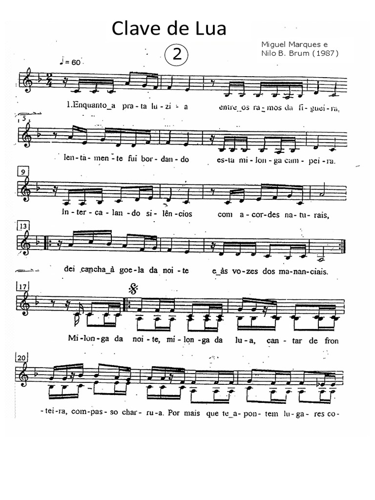 Clave de Lua - Partitura | PDF