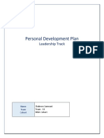 Personal Development Plan: Leadership Track