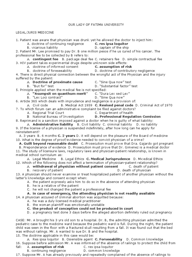 Legal Medicine and Medical Jurisprudence Physician Medical Ethics