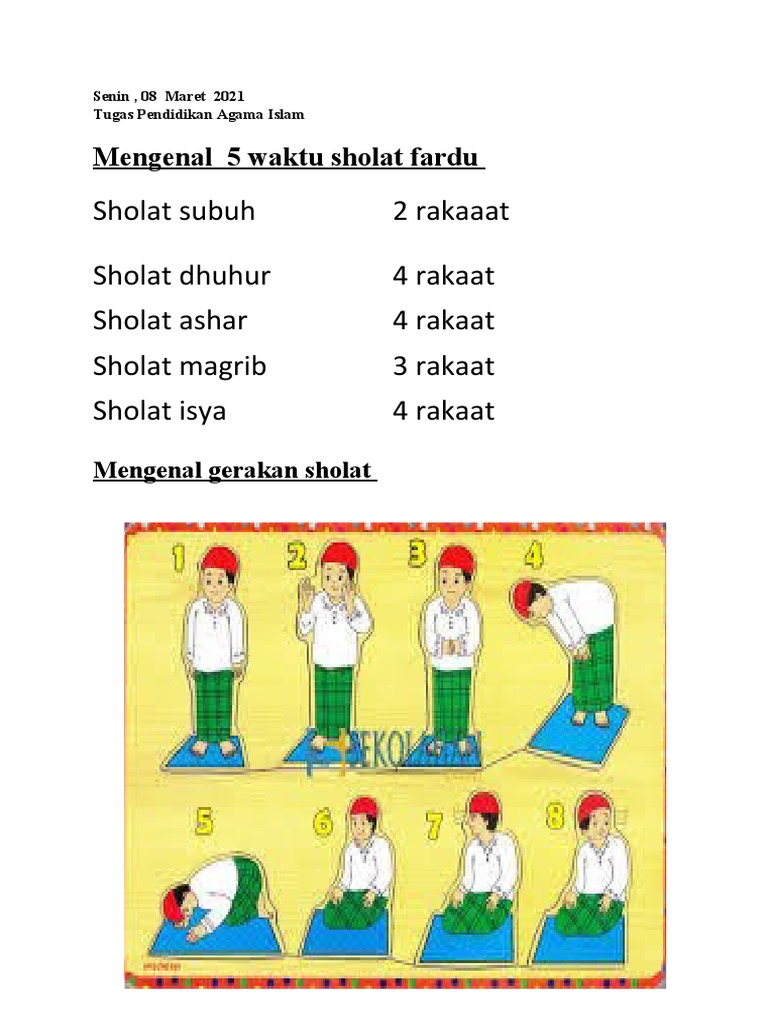 Rakaat Sholat Fardu 5 Waktu | PDF