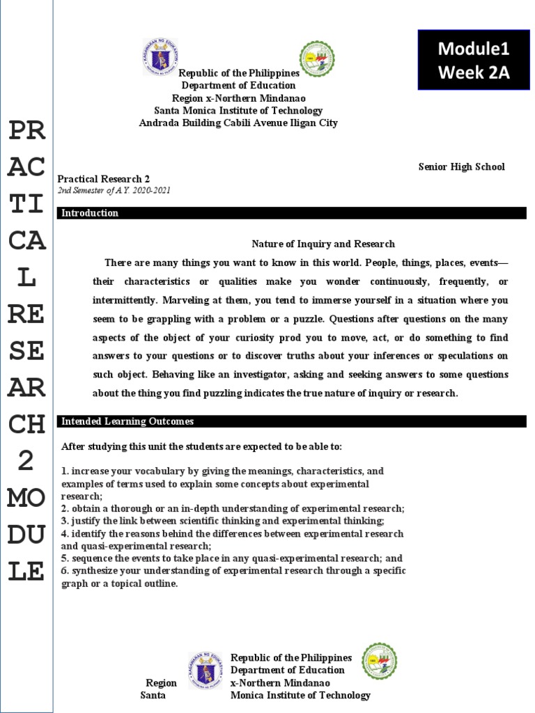 PR2 Second Experimental | PDF | Experiment | Psychology