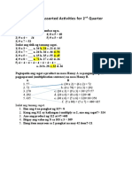 Mathematics3 Assorted Activities For 2nd Quarter