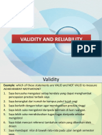 Validity and reliability