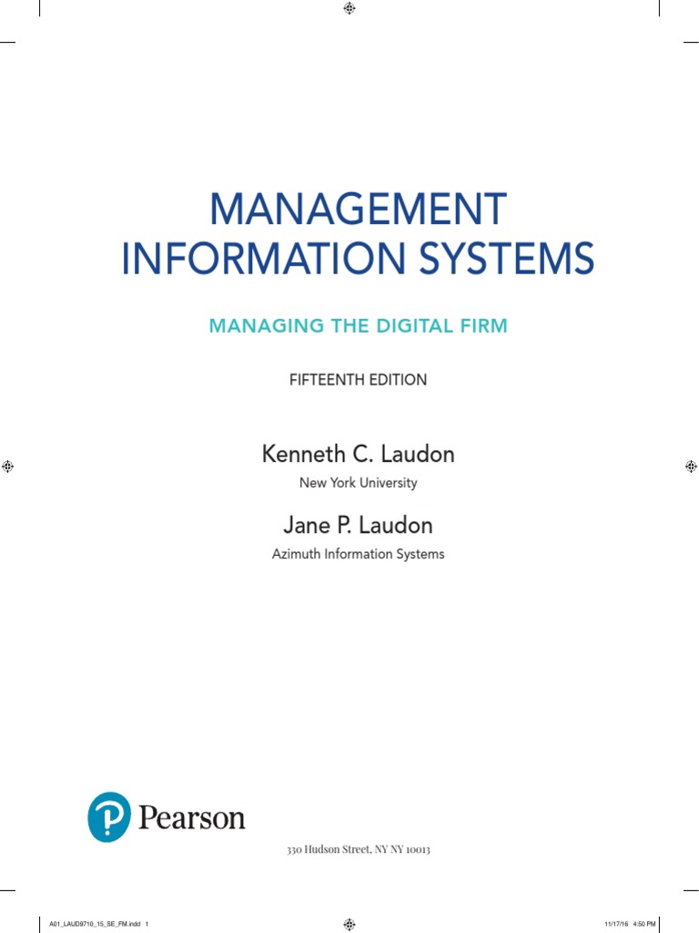 Management Information Systems: Kenneth C. Laudon Jane P. Laudon | PDF ...