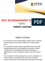 BACT 302 Target Costing Throughput Accounting