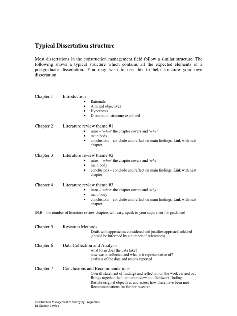 Typical Dissertation Structure | Download Free PDF | Thesis | Science