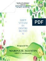 SBFP Vitam IN Distri Butio N: Marina D. Agustin
