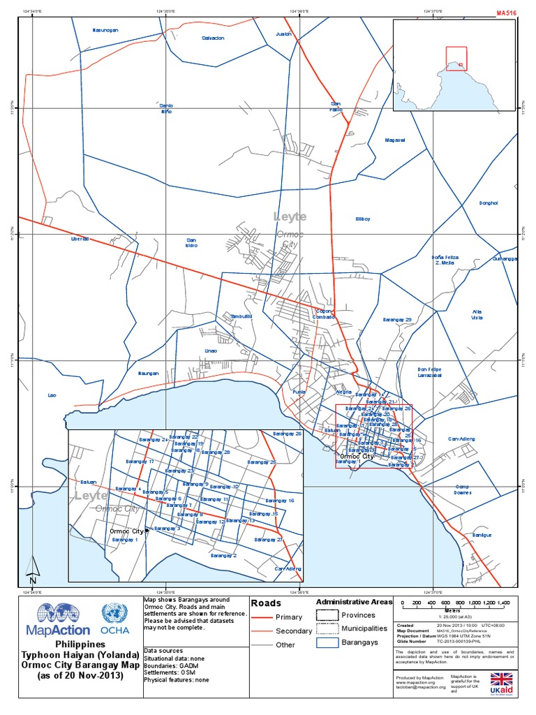 Ormoc City Barangay Map Overview | PDF | Global Positioning System ...