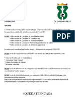 INFORME DE FEBRERO Futbol Menor