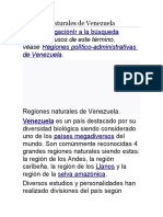 Regiones Naturales de Venezuela