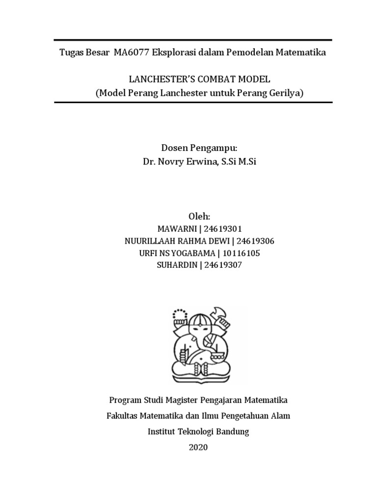 Model Perang Lanchester Gerilya | PDF