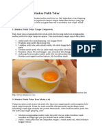 Cara Membuat Masker Putih Telur Komple