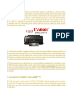 Cara Reset Printer Canon PIXMA IP2770
