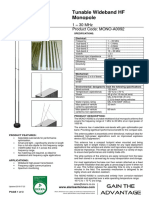 Tunable Wideband HF Monopole: 1 - 30 MHZ Product Code: Mono-A0092