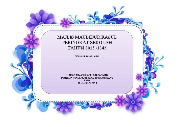 Template Tanda Tangan Pelawat Maulidur Rasul | PDF