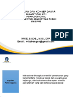 Materi 1 Psikologi Sosial 2019