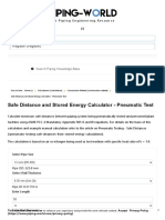 Safe Distance Stored Energy Calculator - Pneumatic Testing