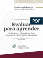 Evaluar para Aprender Secretaría de Educación Del Estado de Puebla Marzo 2021