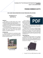 FEDSM-ICNMM2010-30775: Gas Liquid Vane Separators in High Pressure Applications