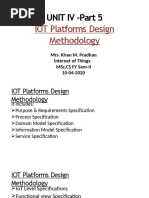 UNIT IV - Part 5: IOT Platforms Design Methodology