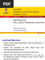 SOLA2060 Introduction To Electronic Devices Semester 1, 2019